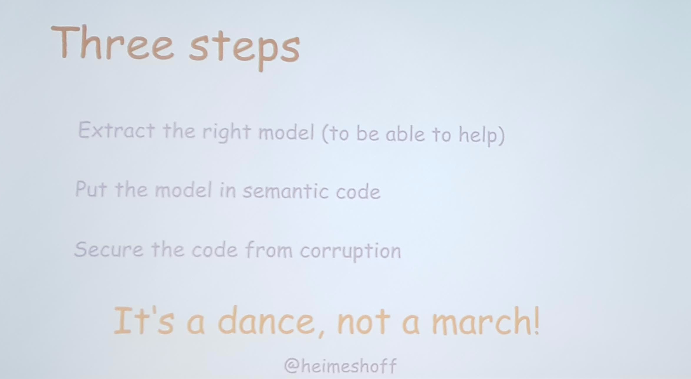 ddd is a dance not a march